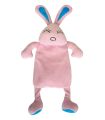 CONEJO DE PELUCHE CRUJIDO CON SONIDO COLOR ROSA 35 CM