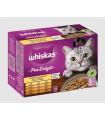 WHISKAS PURE DELIGHT SELECCION AVES 12X85GR