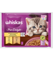 WHISKAS PURE JUNIOR AVES 4X85GR